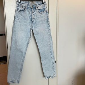 Light Wash High Rise Mom jean